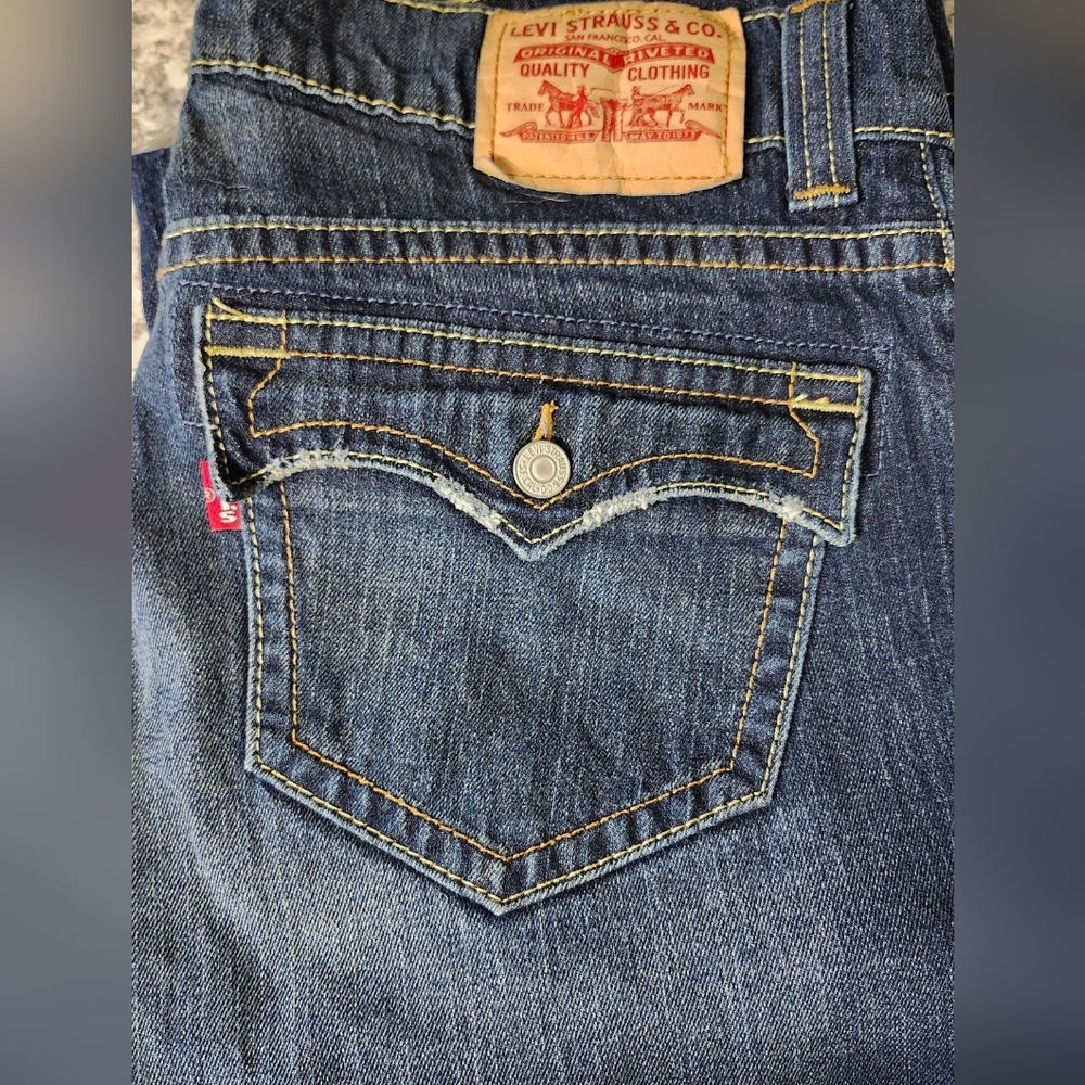 Levi's Dark Blue Low Flare Jeans